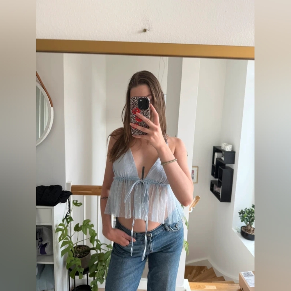 Blue Bershka Tank Top, S
